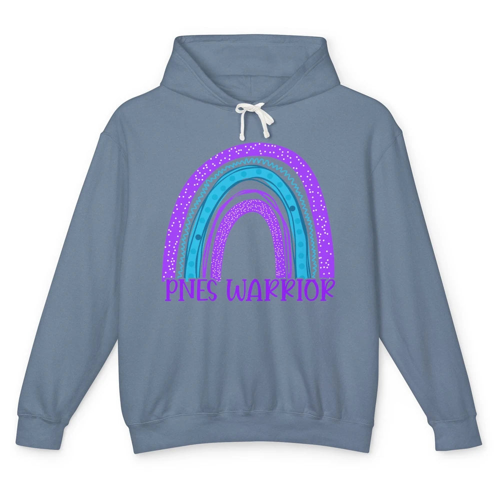 Psychogenic Non-epileptic Seizures PNES Purple Teal Rainbow Unisex Lightweight Hoodie