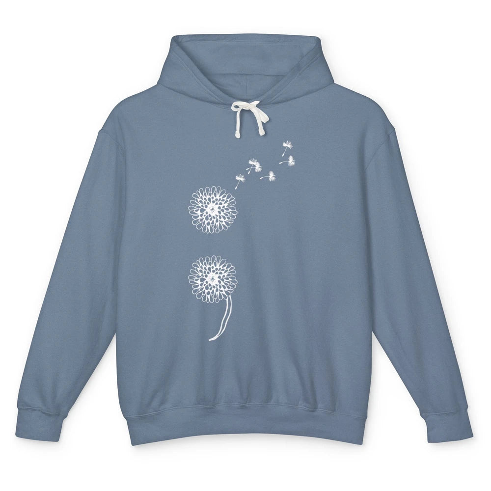 Semicolon Dandelion Vintage  Suicide Prevention Awareness Unisex Lightweight Hoodie