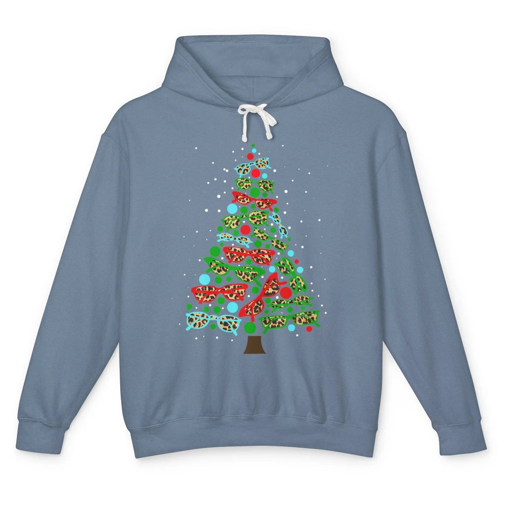 Optician Christmas Funny Xmas Tree Eyeglasses Optometrist Unisex Lightweight Hoodie