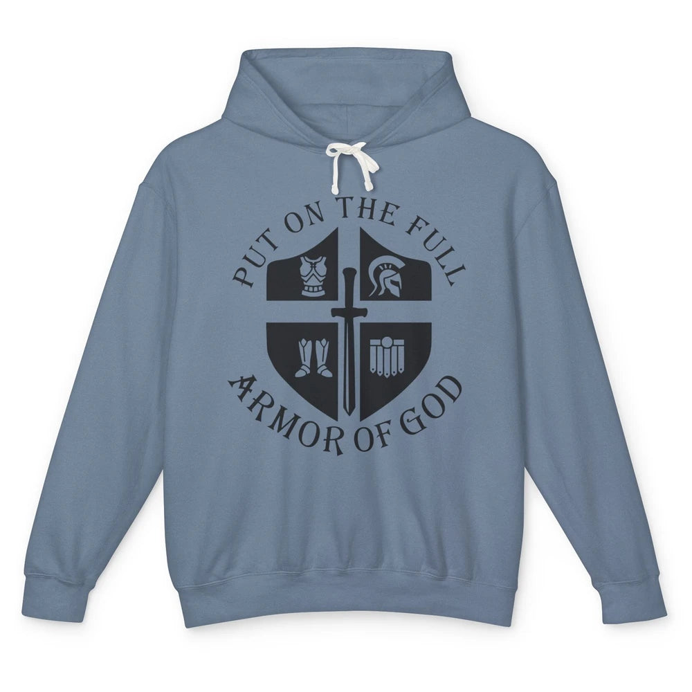 Knight Templar Christian Put On Full Armor Of God Religious Unisex Lightweight Hoodie