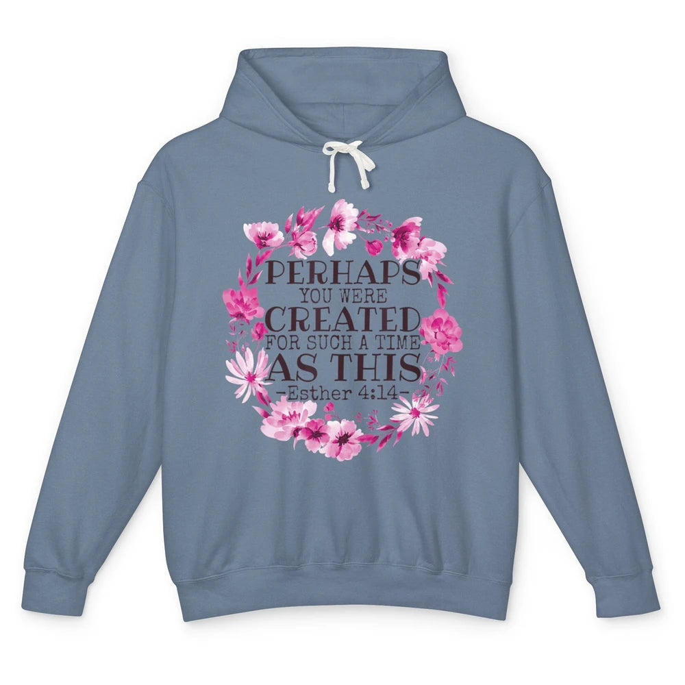 Created For Such A Time As This Religious Christian Bible Unisex Lightweight Hoodie