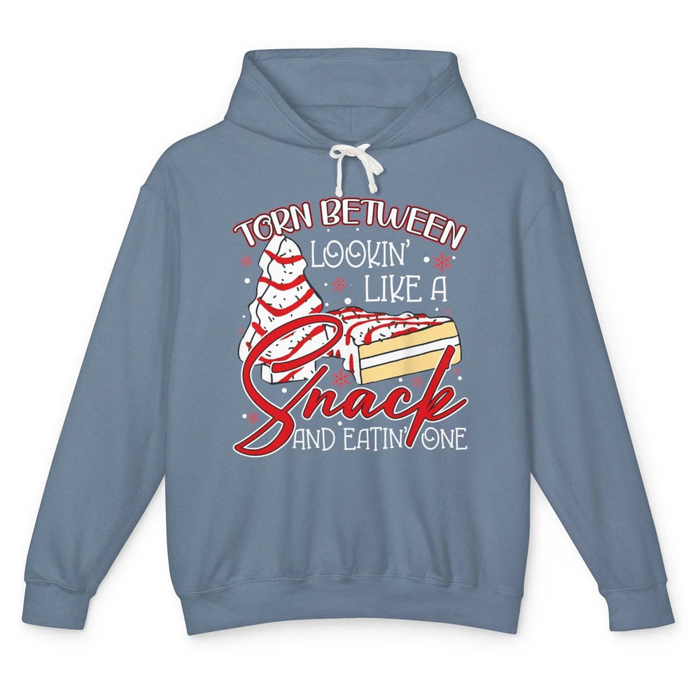 Christmas Tree Cake Torn Between Look Like a Snack Eat One Unisex Lightweight Hoodie