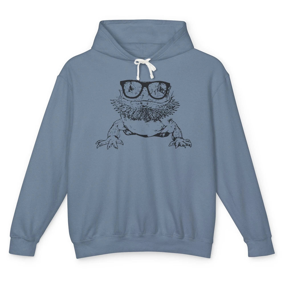 Bearded Dragon Glasses Animal Cute Bearded Dragon Owner Gift Unisex Lightweight Hoodie