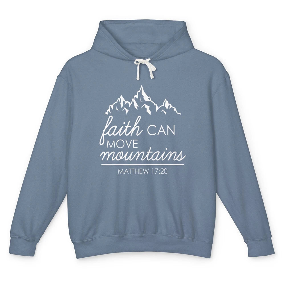 Bible Verse Jesus Christian Religion Mountains God Faith Unisex Lightweight Hoodie