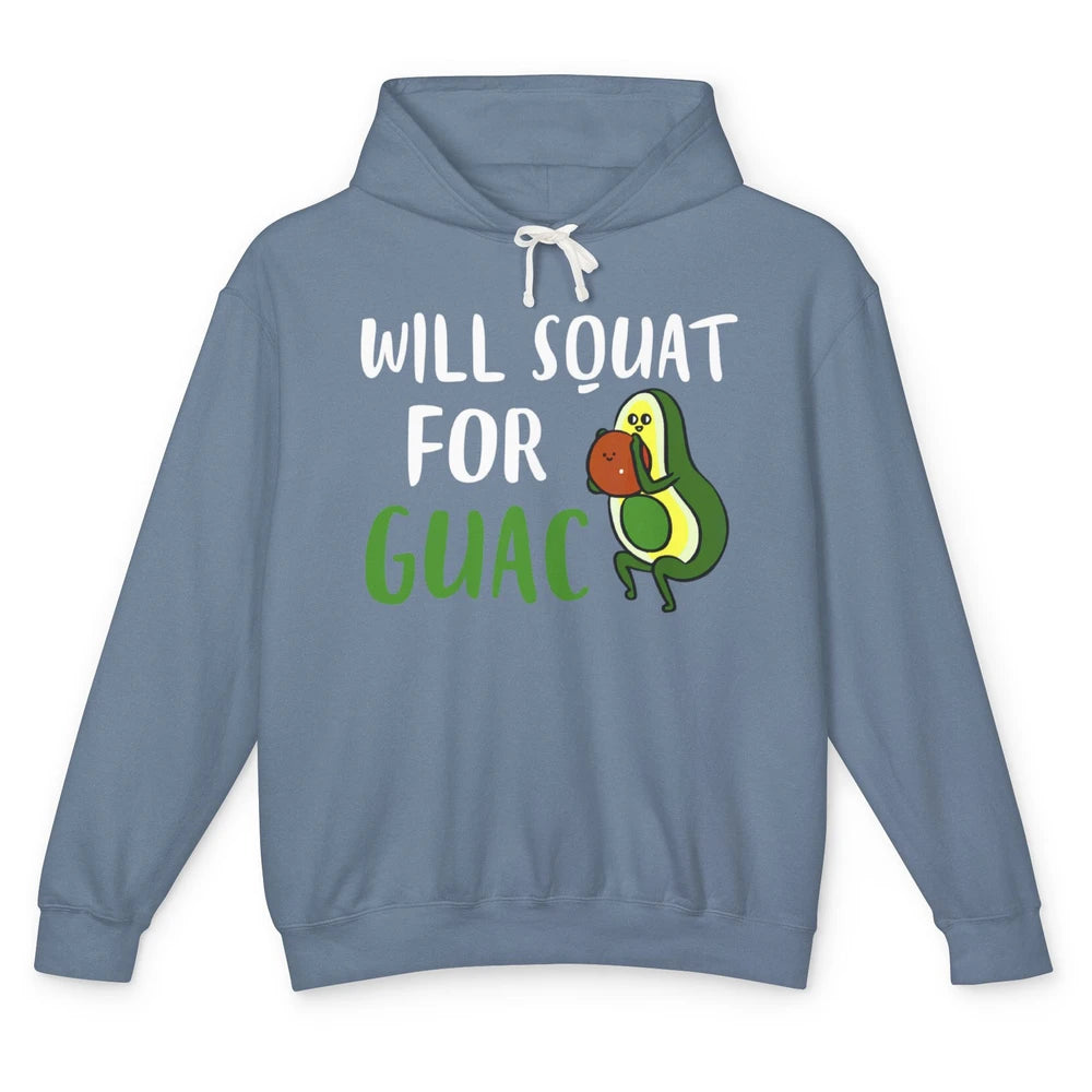 Funny Will Squad For Guac Guacamole Avocado Workout Gym Pun Unisex Lightweight Hoodie