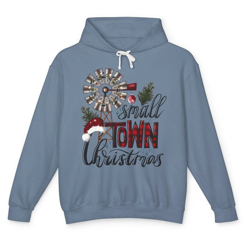 Retro Small Town Christmas Western Hometown Christmas Unisex Lightweight Hoodie