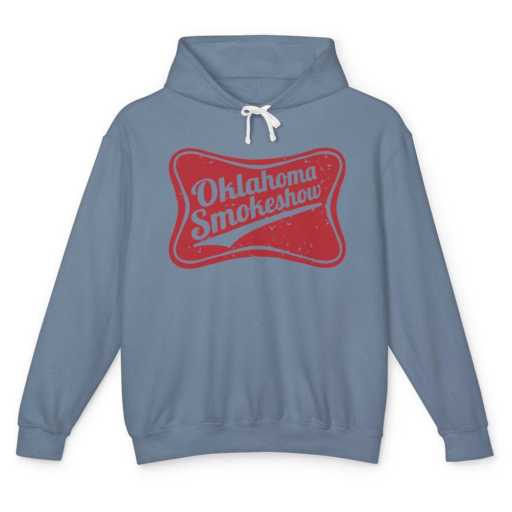 Retro Cowgirl Oklahoma Smokeshow Small Town Western Country Unisex Lightweight Hoodie