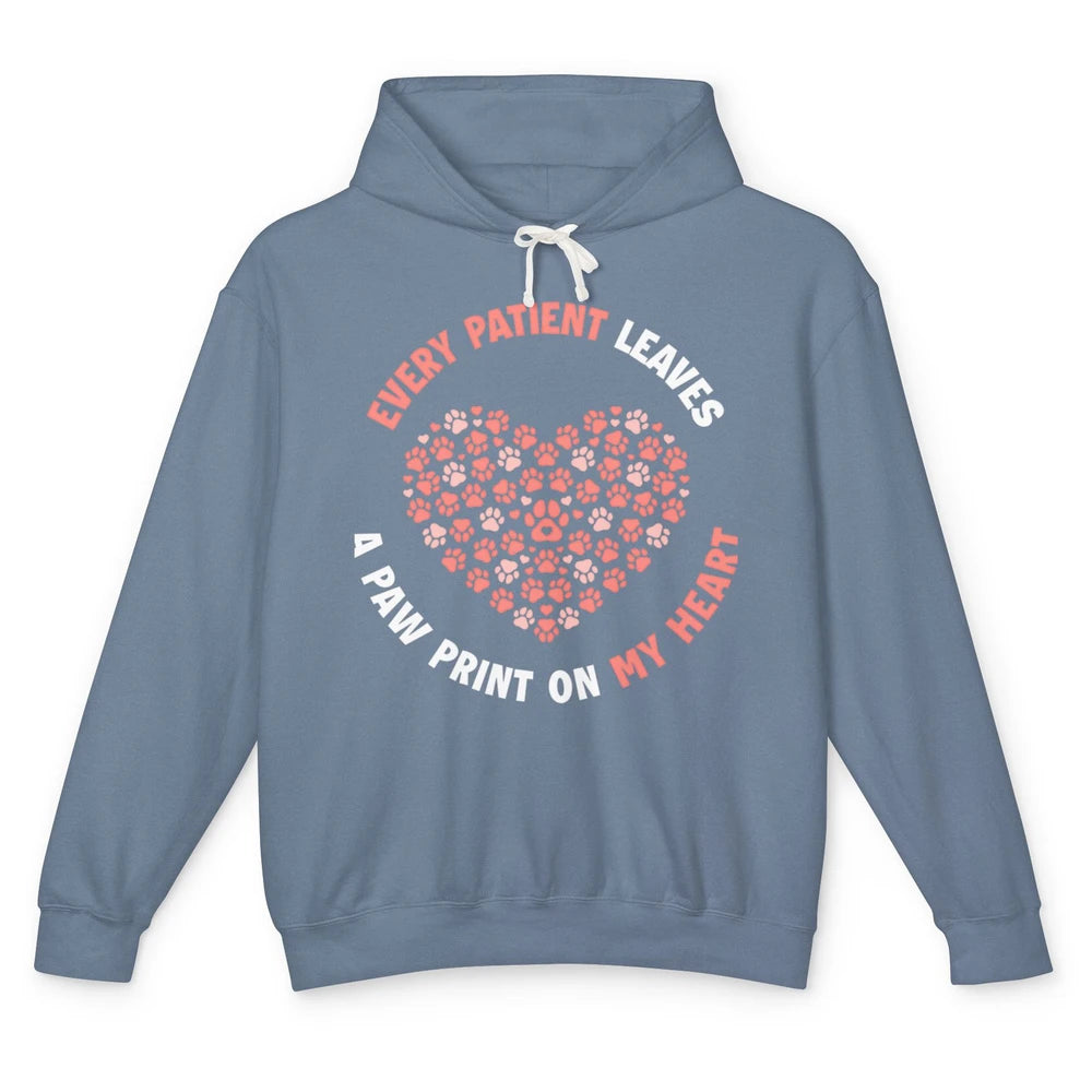 Patient Leaves Paw Heart Veterinarian Love Vet Tech Animal Unisex Lightweight Hoodie