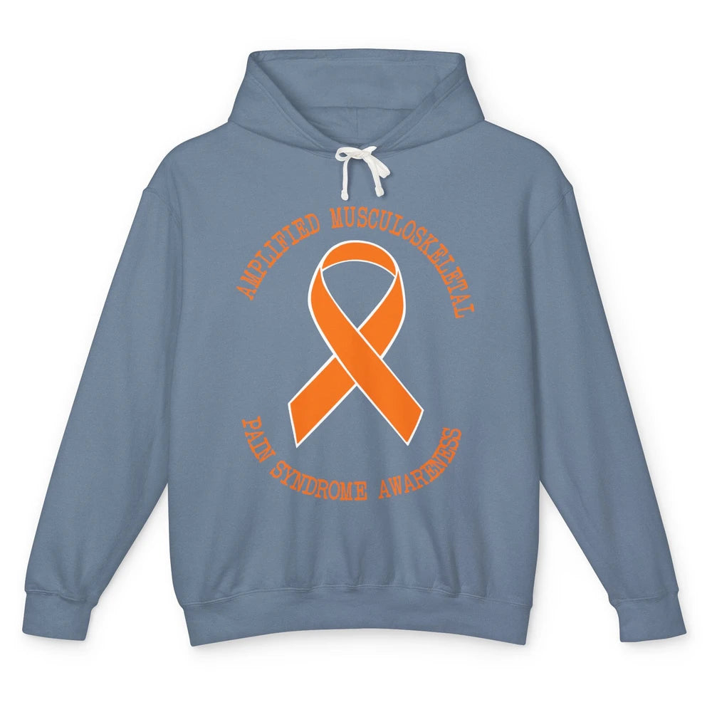 Amplified Musculoskeletal Pain Syndrome AMPS Orange Ribbon Unisex Lightweight Hoodie