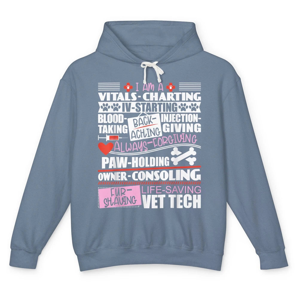 Vet Tech Veterinarian Veterinary School Graduate Doctor Pet Unisex Lightweight Hoodie