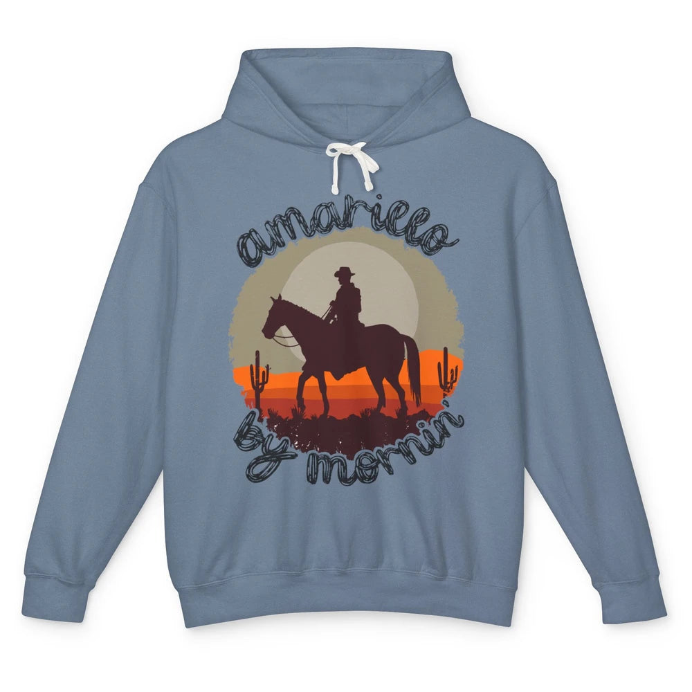 Vintage Cowboy Amarillo By Morning Desert Western Country Unisex Lightweight Hoodie