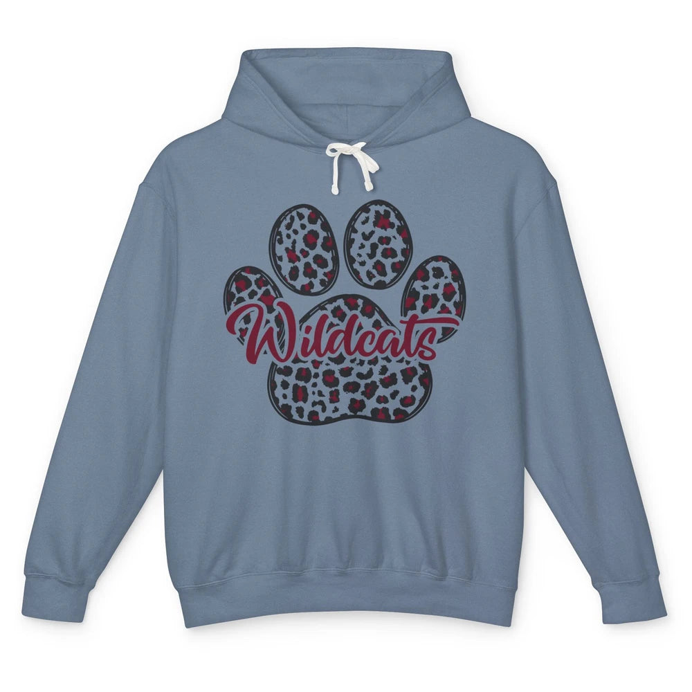 Wildcats Spirit Cat Paw Leopard Western Cat Mom Cat Lovers Unisex Lightweight Hoodie