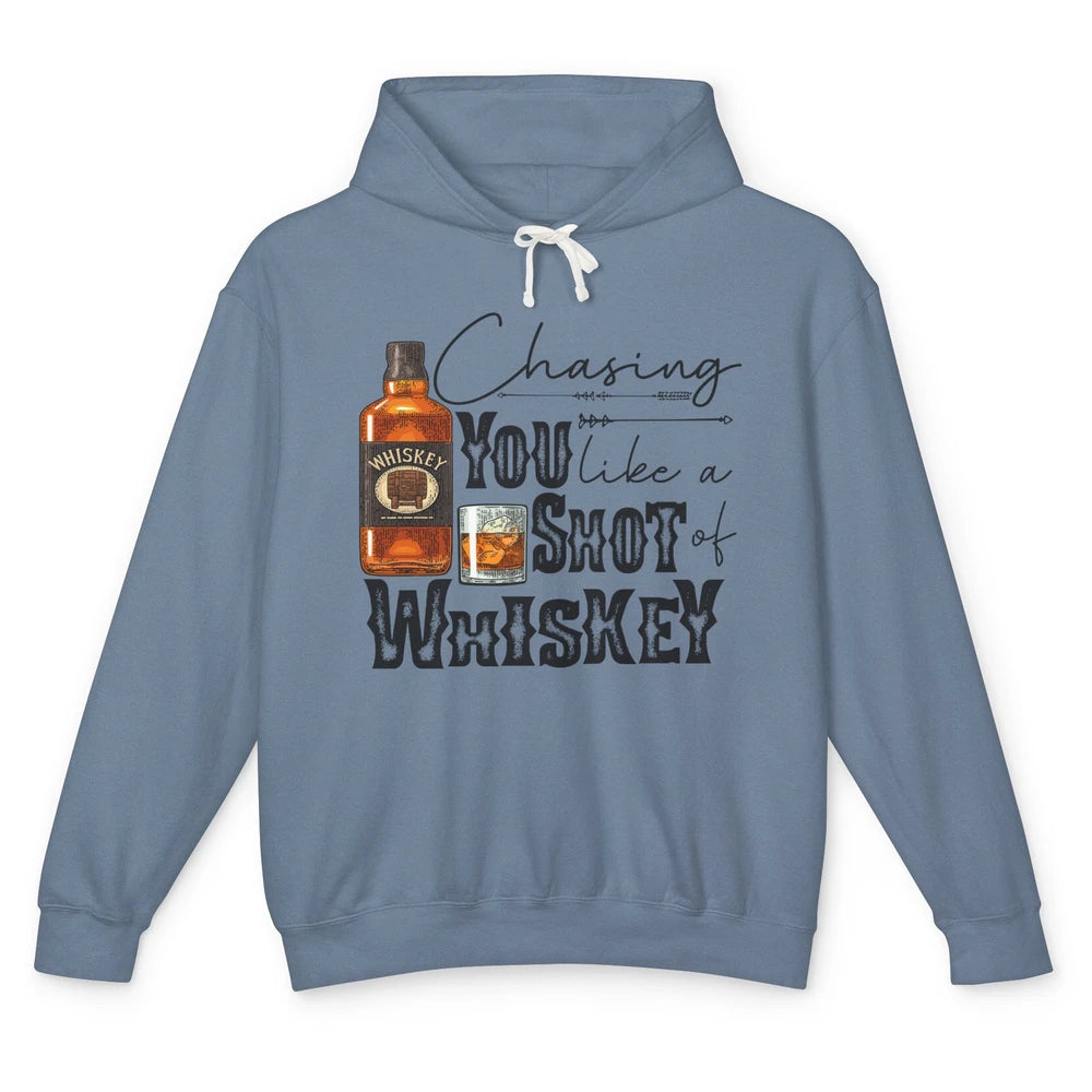 Retro Chasing You Like A Shot Of Whiskey Western Country Unisex Lightweight Hoodie