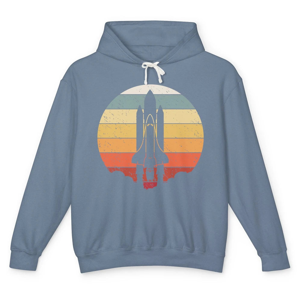 Vintage Astronaut Spaceship Spacecraft Spaceman Astrology Unisex Lightweight Hoodie