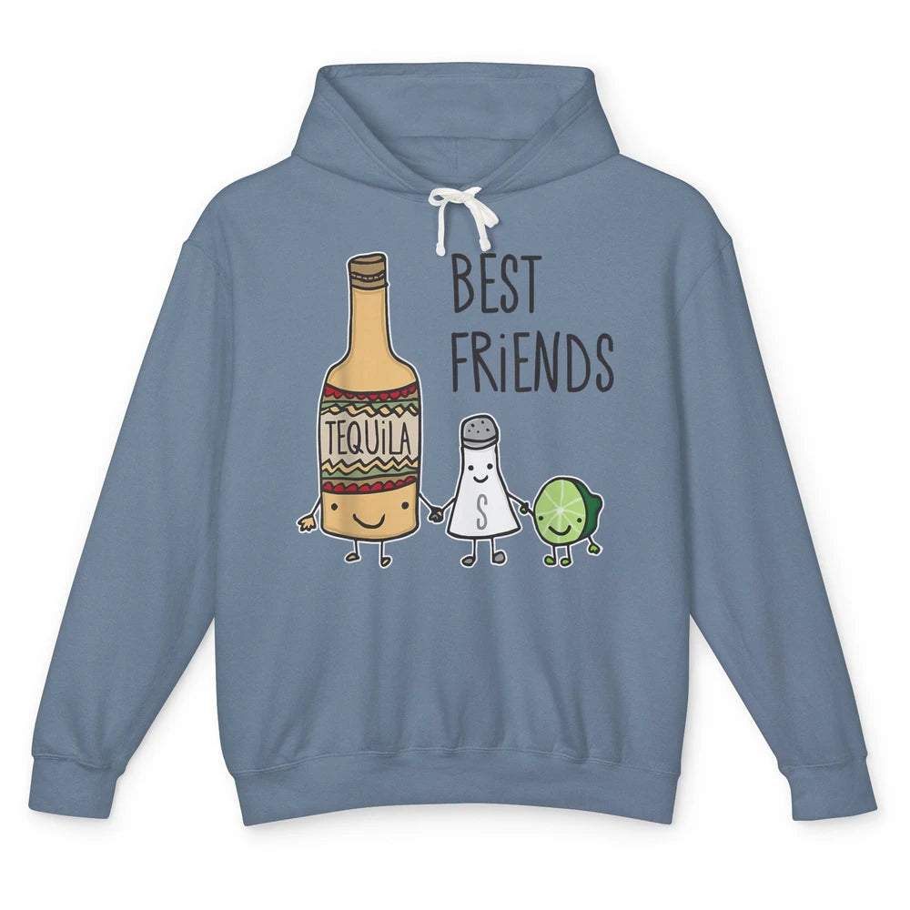 Best Friends Tequila Salt Lime Margarita Drink Wine Pun Joke Unisex Lightweight Hoodie