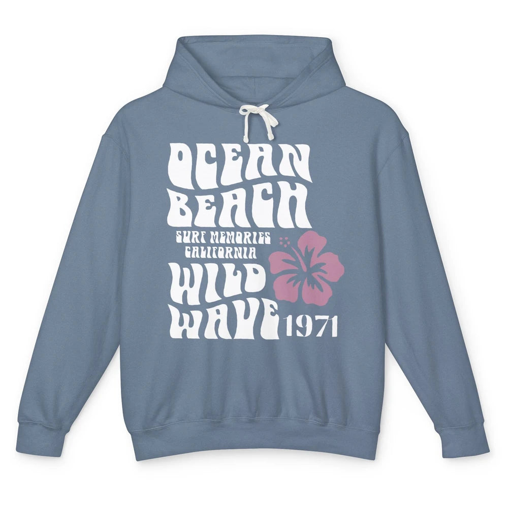 Surf Memories California Ocean Beach Wild Wave Summer Vacay Unisex Lightweight Hoodie