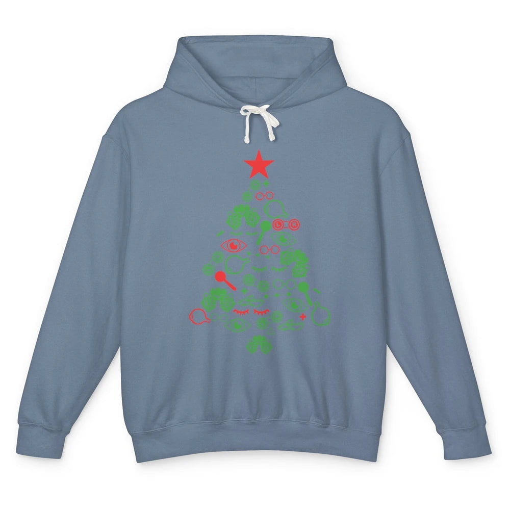 Funny Optometrist Symbols Christmas Tree Optician Optometry Unisex Lightweight Hoodie