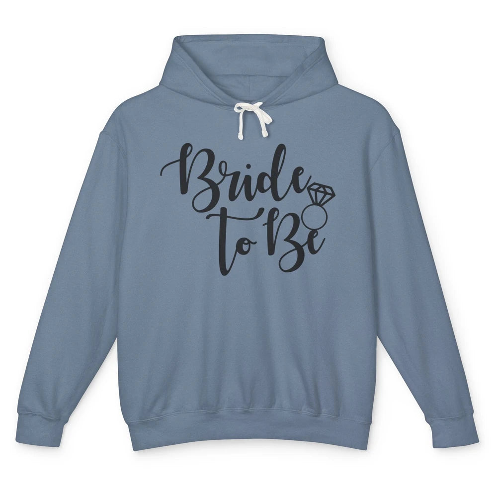 Bride To Be Wedding Ring Future Mrs. Engagement Bachelorette Unisex Lightweight Hoodie