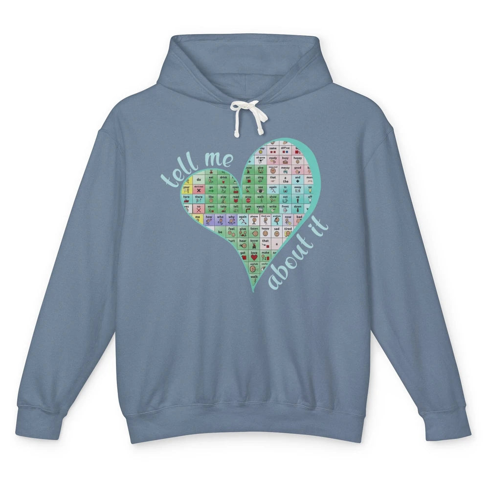 Sped Teacher Heart Your Words Matter Speech Therapy Unisex Lightweight Hoodie