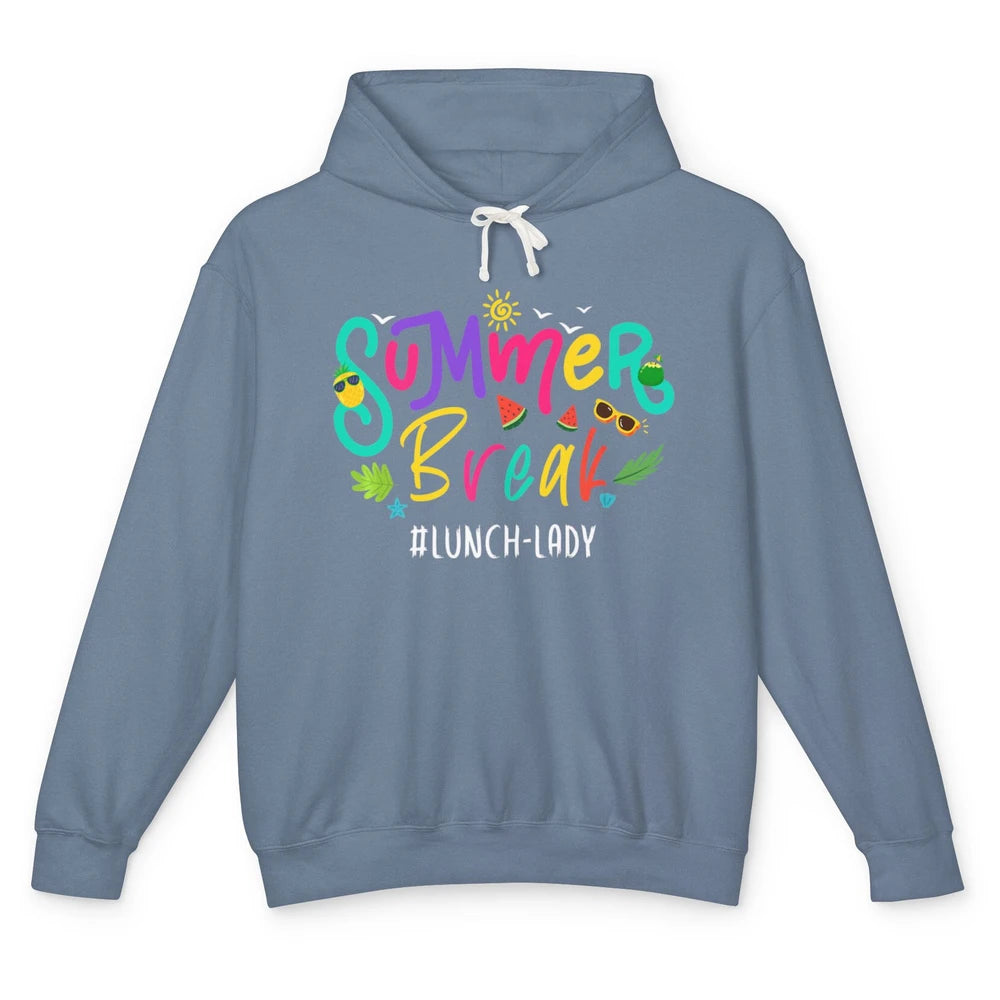 Lunch Lady Is It Summer Break Yet Last Day Of School Beach Unisex Lightweight Hoodie