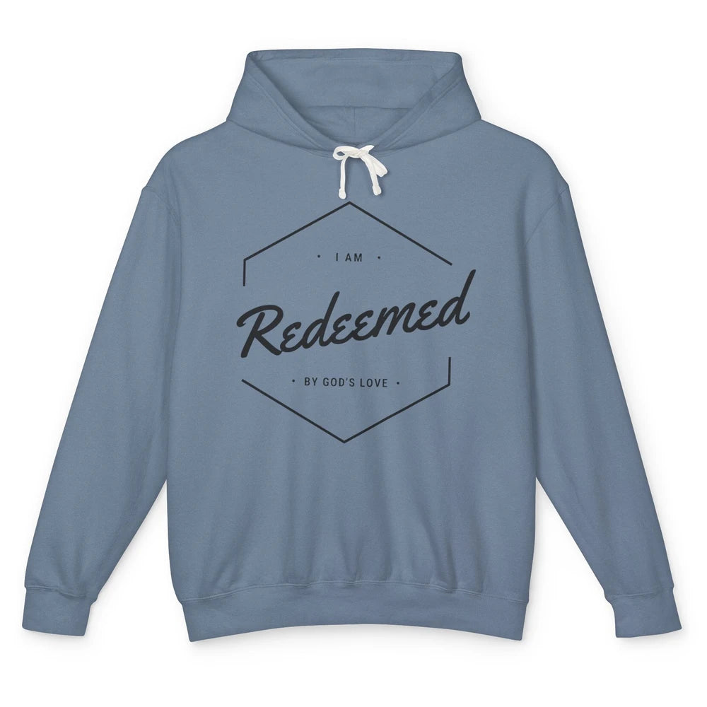 Redeemed By God's Love Butterfly Christian Religious Gift Unisex Lightweight Hoodie