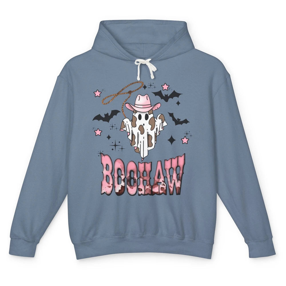 Retro Cowboy Ghost Boohaw Boot Scooting Western Halloween Unisex Lightweight Hoodie