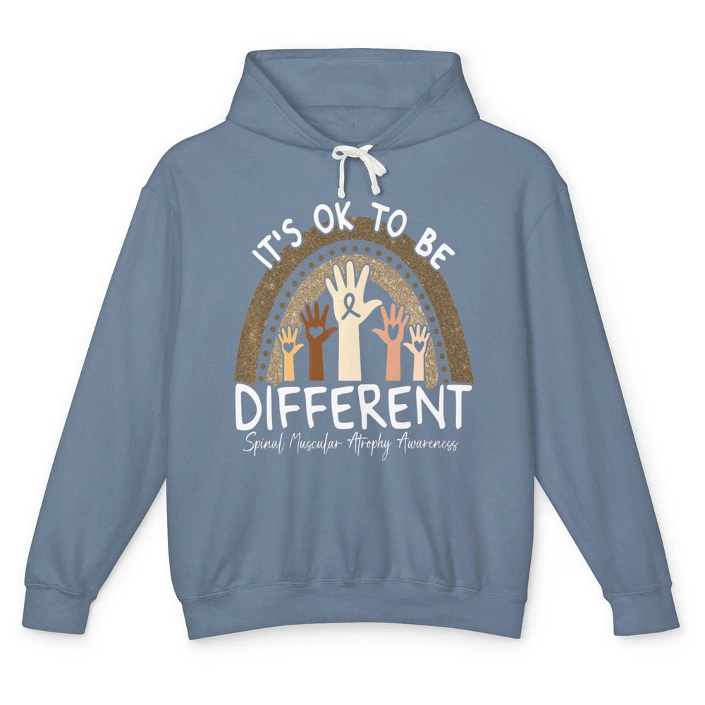 OK Be Different Rainbow Warrior Spinal Muscular Atrophy SMA Unisex Lightweight Hoodie