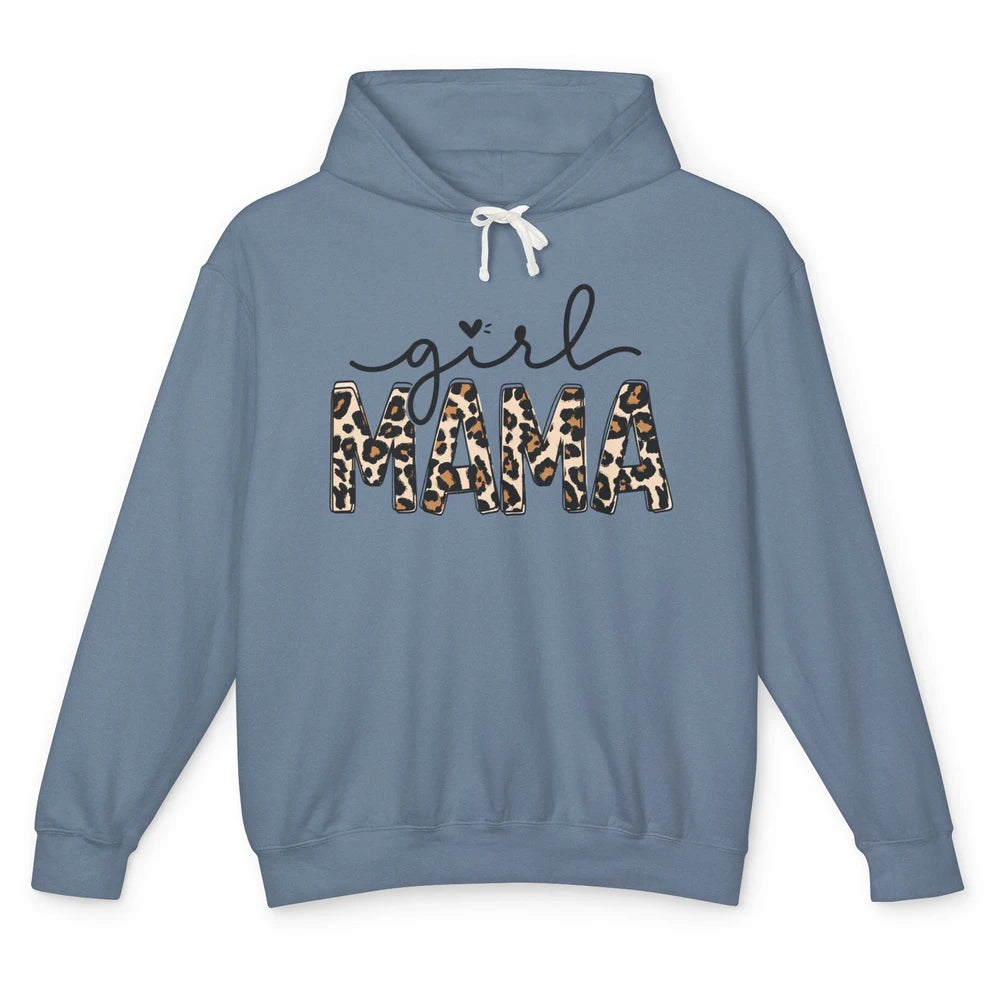 Girl Mama Leopard Mom Of Girls Western Mama Mother Gift Unisex Lightweight Hoodie