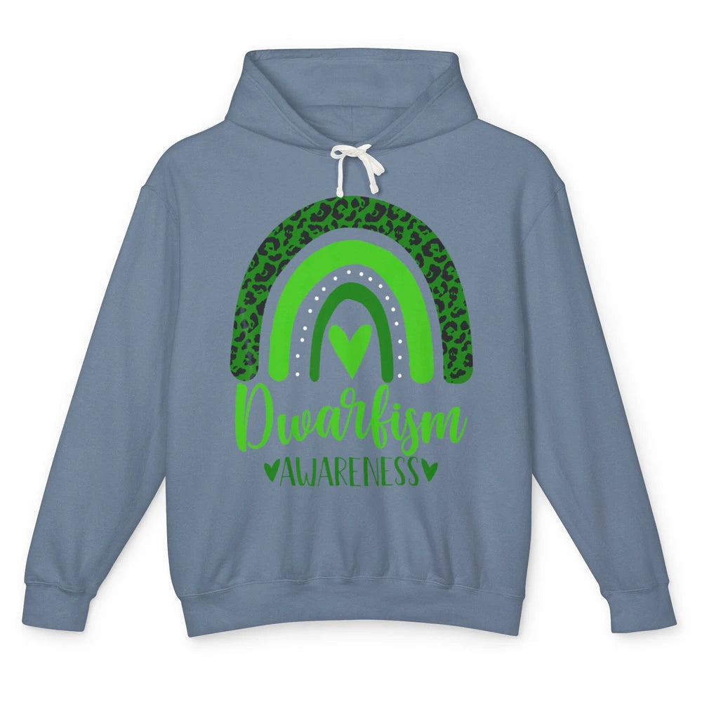 Dwarfism Awareness Month Wear Green Boho Heart Love Rainbow Unisex Lightweight Hoodie