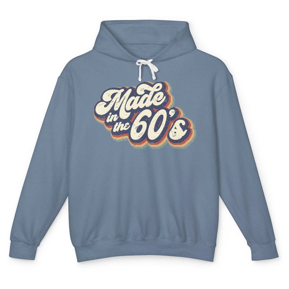 Retro Vintage Made In The 60's 1960s Born Birthday Day Gift Unisex Lightweight Hoodie