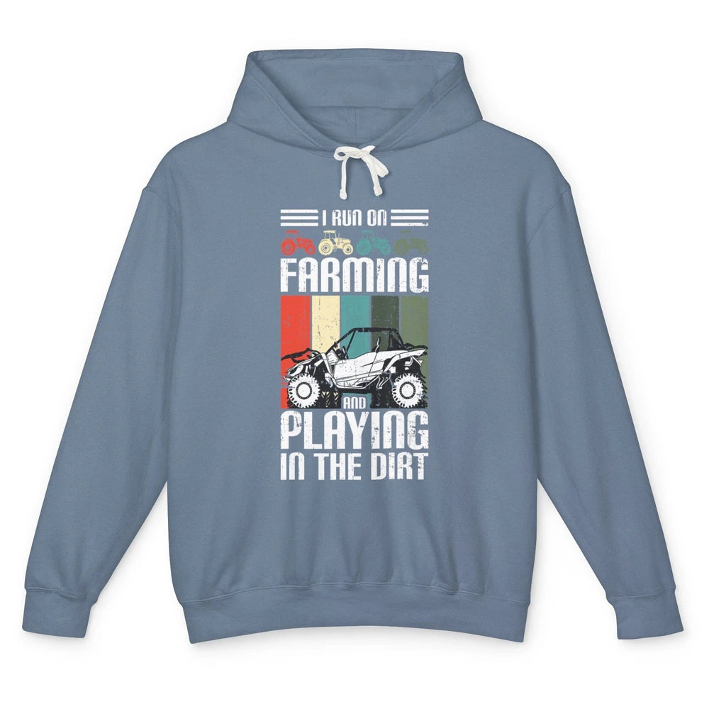 Retro Play In Dirt UTV Mud Riding Dirty SXS Rider Offroad Unisex Lightweight Hoodie