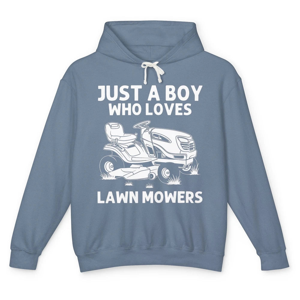 Funny Lawn Mowing Boys Lawn Mower Farmer Vintage Farming Unisex Lightweight Hoodie