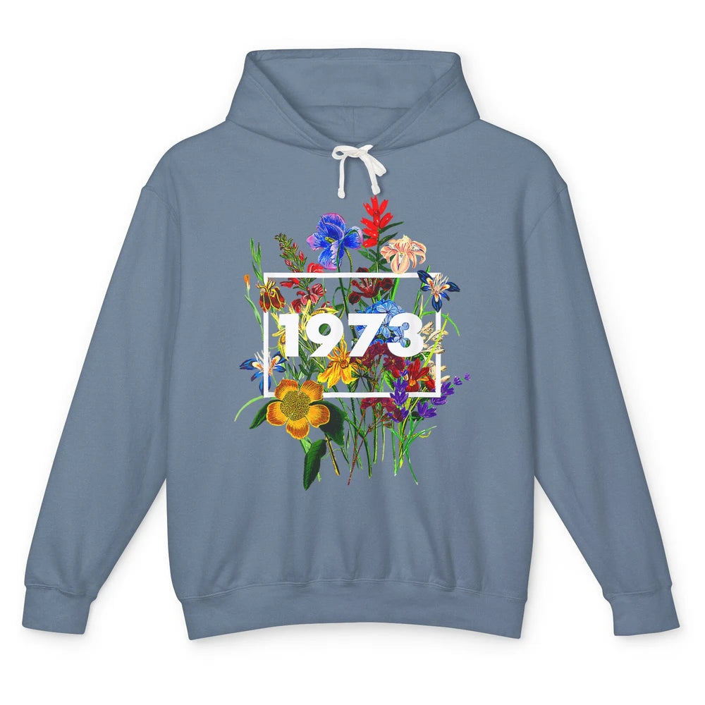 Wildflower Pro Choice 1973 Women Feminism Floral Body Rights Unisex Lightweight Hoodie