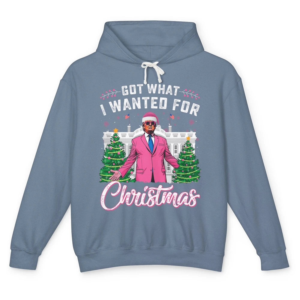 Funny Got What I Wanted For Christmas Trump Political Sarcastic Donald Trump Xmas Unisex Lightweight Hoodie