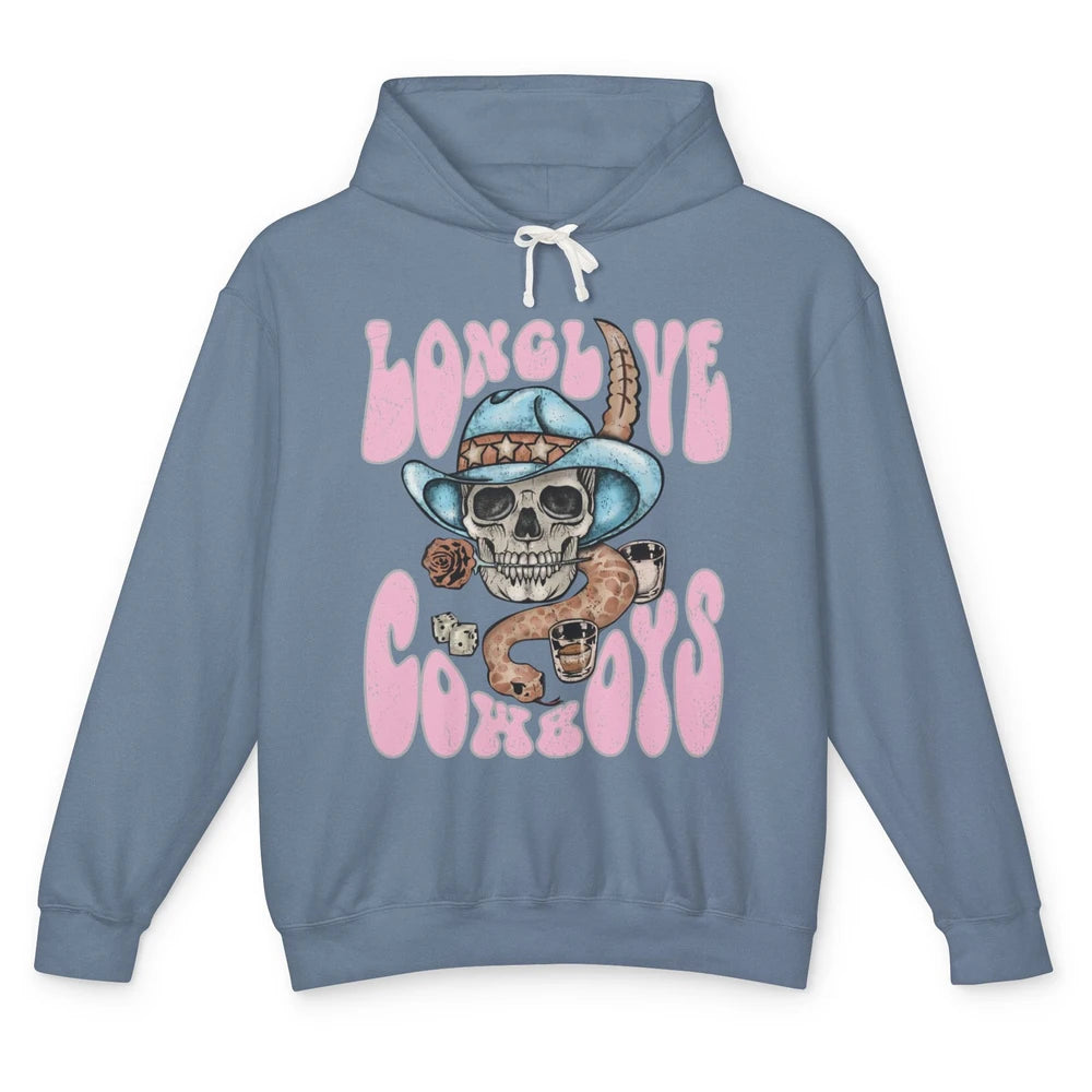 Long Live Snake Cowboy Killers Skull Toxic Flower Retro Unisex Lightweight Hoodie