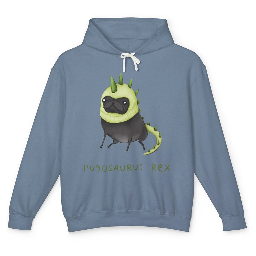 Funny Pug T-Rex Dinosaur Costume Pug Mom Humorous Sarcastic Unisex Lightweight Hoodie