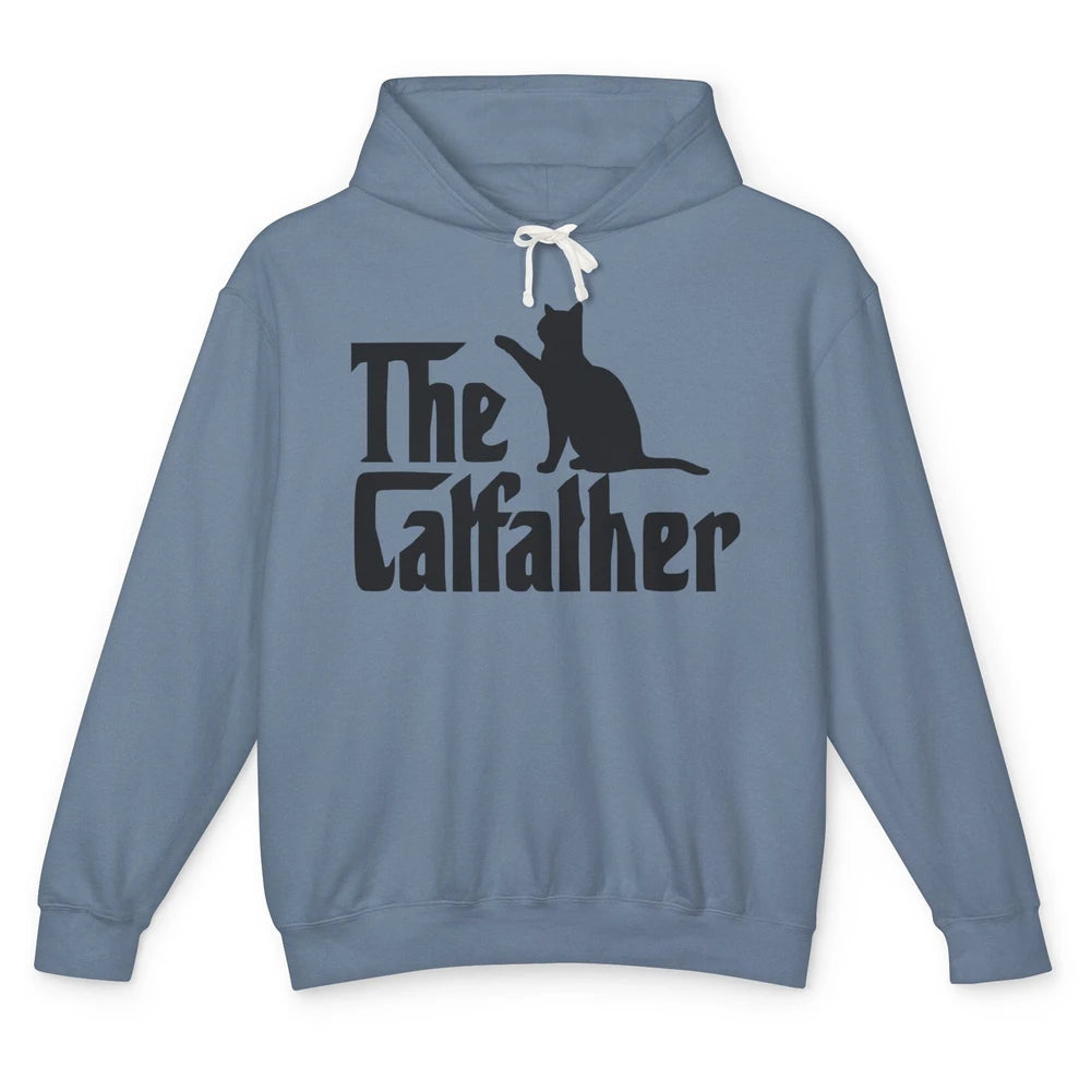 The Catfather Parody Funny Cat Lovers Cat Dad Fathers Day Unisex Lightweight Hoodie