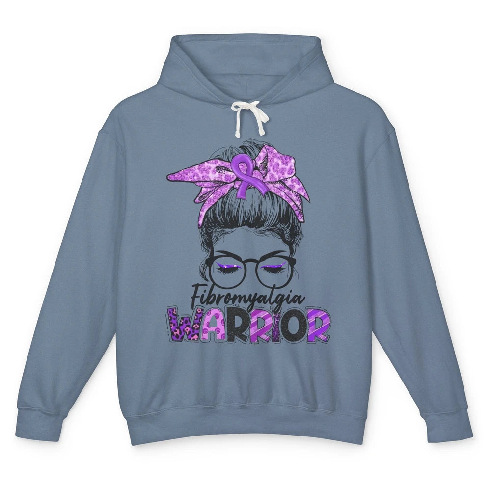 Fibromyalgia Warrior Strong Women Fibromyalgia Awareness Unisex Lightweight Hoodie