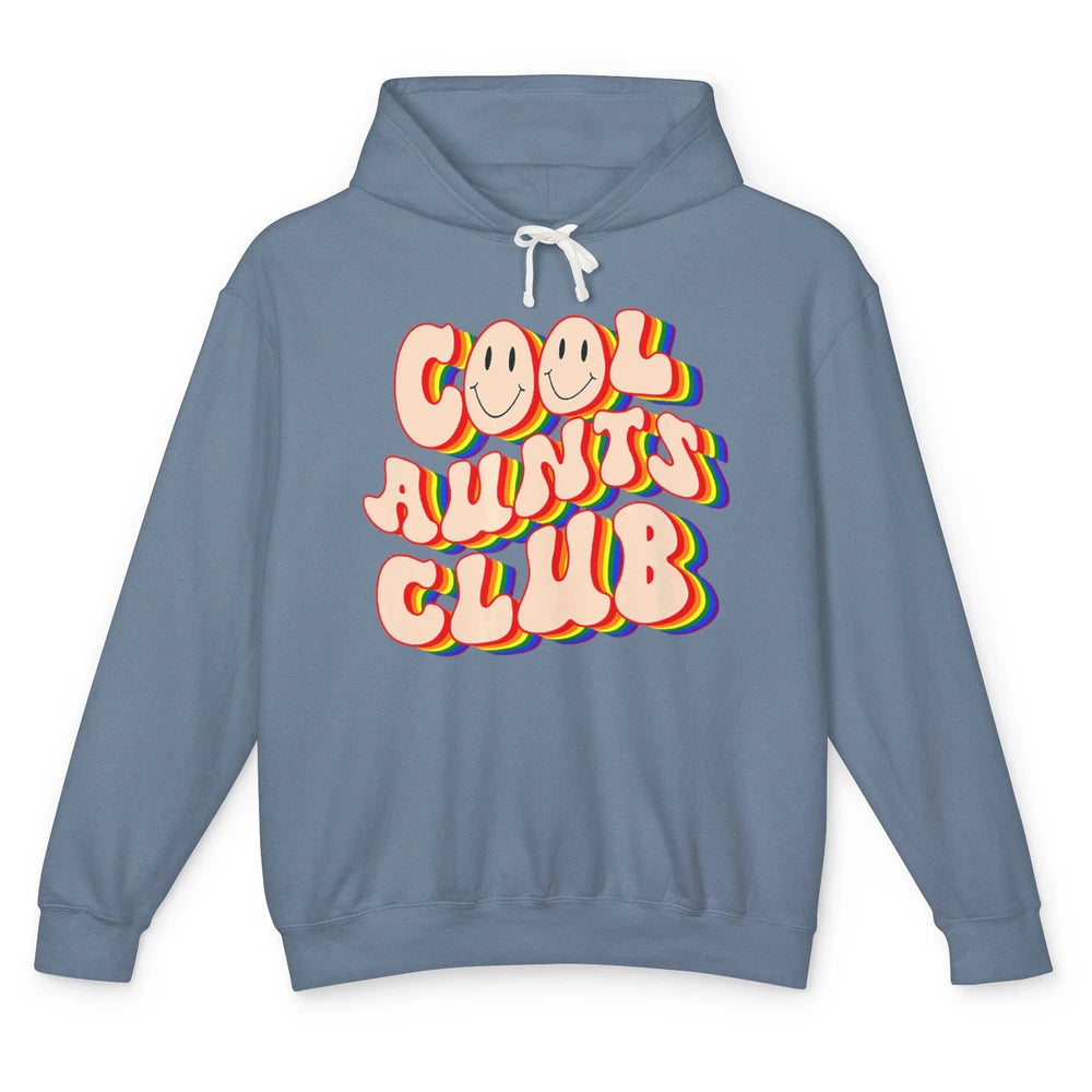 Groovy Cool Aunts Club LGBTQ Pride Member Aunt Sister Friend Unisex Lightweight Hoodie