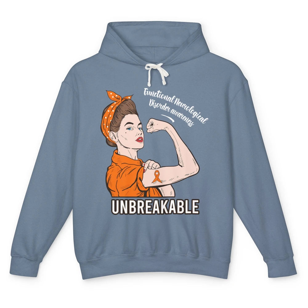 Functional Neurological Disorder Strong Woman Unbreakable Unisex Lightweight Hoodie