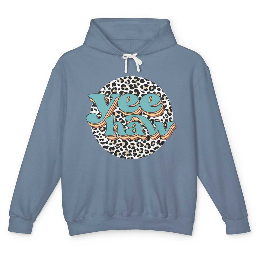 Leopard Cowboy Yeehaw Hold Your Horses Western Cowgirls Gift Unisex Lightweight Hoodie