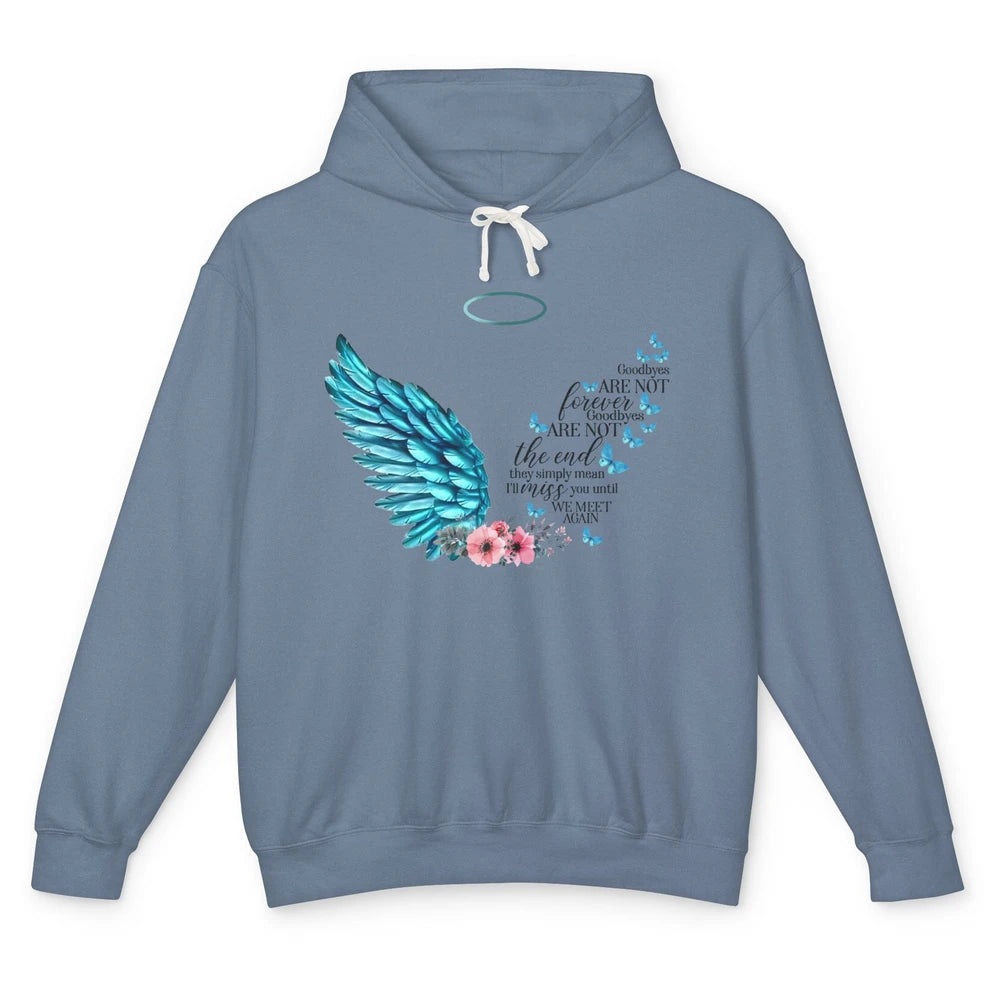 Angel Wing Cardinals Goodbyes Are Not The End Heaven Angel Unisex Lightweight Hoodie