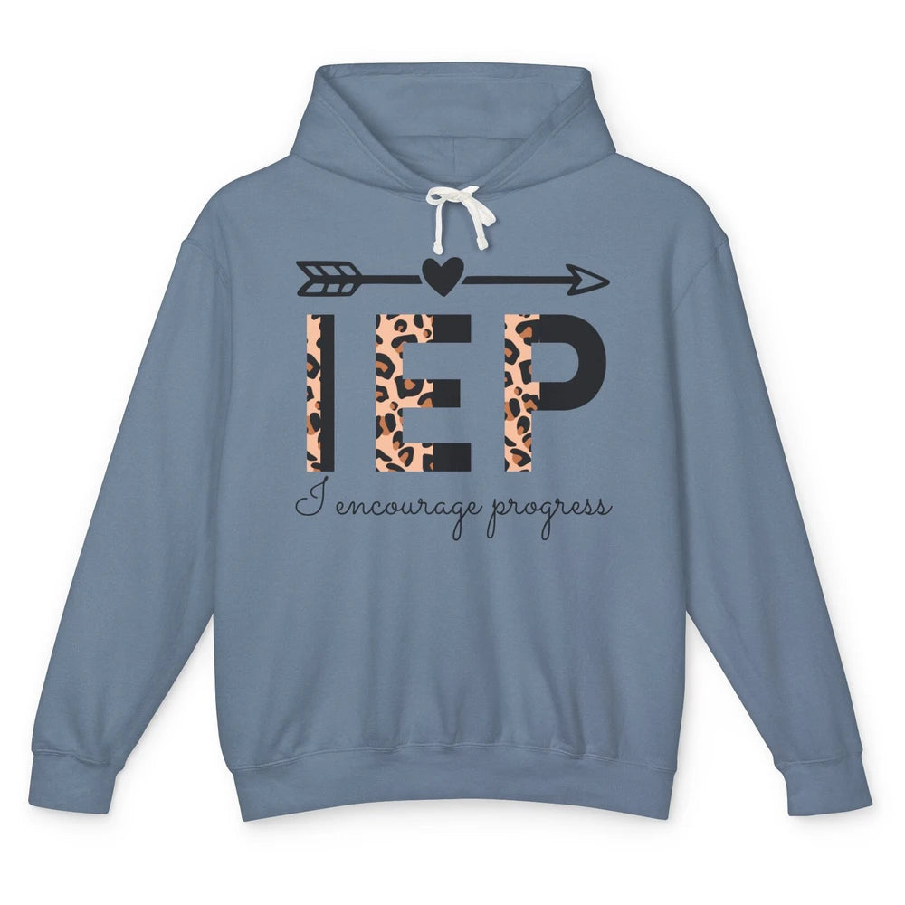 SPED Teacher I Encourage Progress IEP Squad Special Edu Gift Unisex Lightweight Hoodie