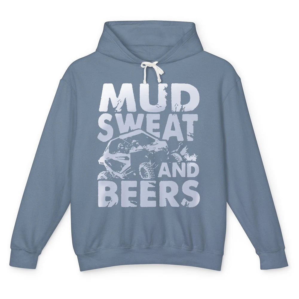 Retro UTV SXS Rider Mud Sweat And Beers ATV Offroad Riding Unisex Lightweight Hoodie