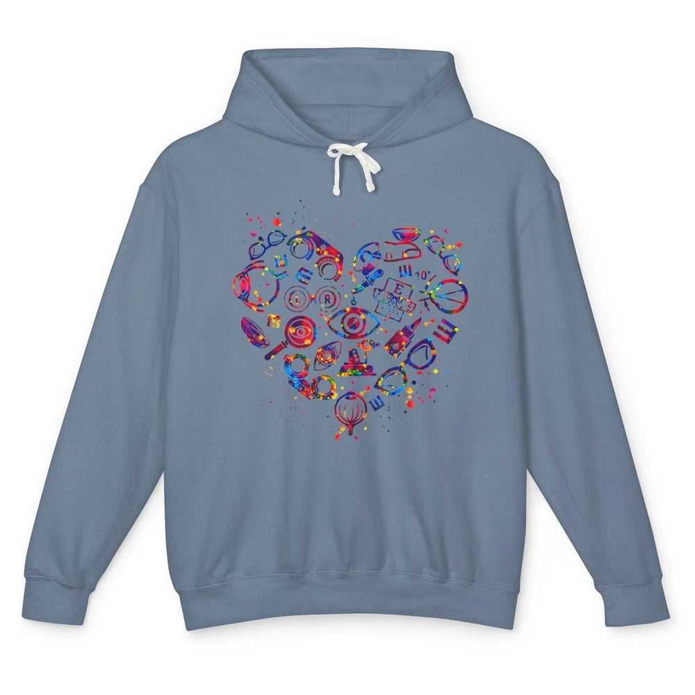 Optometrist Eyeglasses Technician Optometry Eye Doctor Heart Unisex Lightweight Hoodie