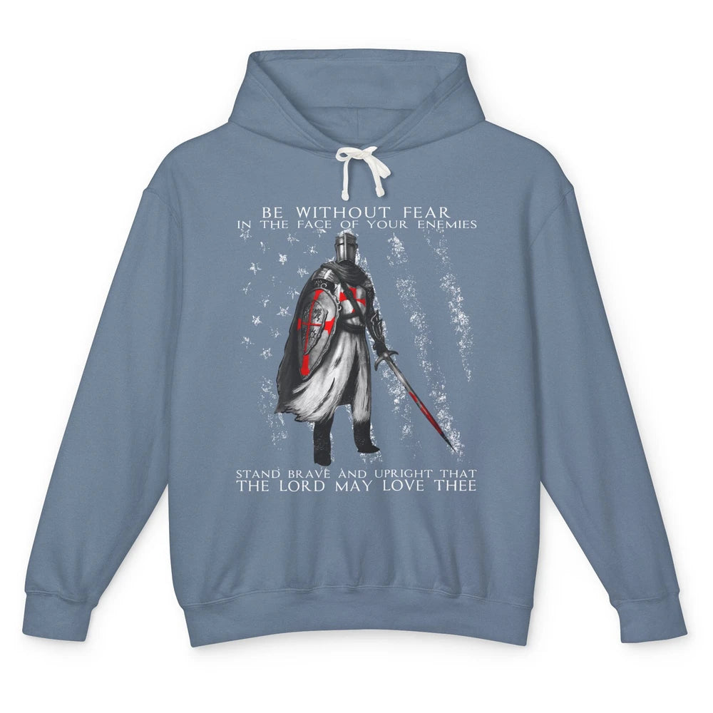 Knight Templar's Oath Be Without Fear In Your Enemies' Face Unisex Lightweight Hoodie