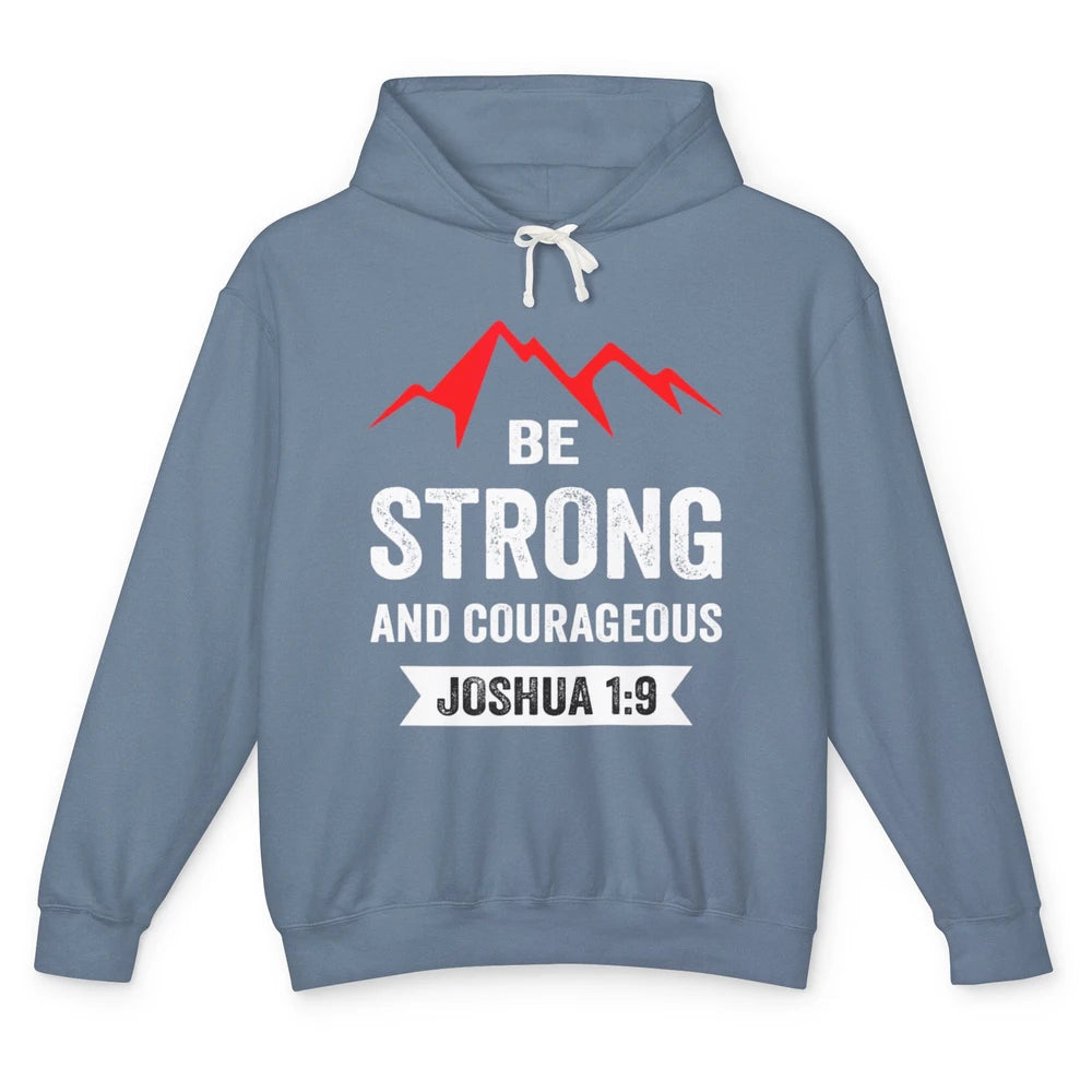 Be Strong And Courageous Bible Verse Jesus Christian Retro Unisex Lightweight Hoodie