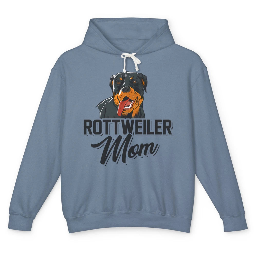 Cute Rottweiler Mom Dog Owner Rotti Fur Pet Mothers Day Mama Unisex Lightweight Hoodie