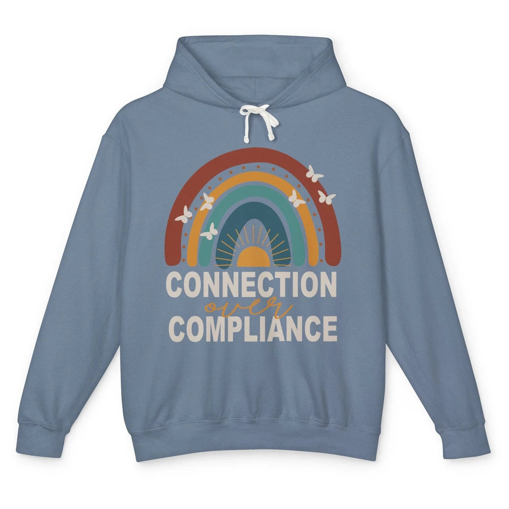 Dyslexia Rainbow Connection Over Compliance Sped Teacher ABA Unisex Lightweight Hoodie