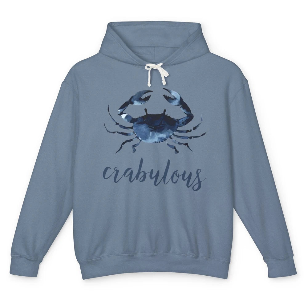 Crabulous Crab Season Feeling Crabulous Crab Lovers Gift Unisex Lightweight Hoodie